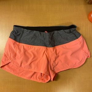 LULULEMON PINK AND GREY SHORTS - size 6